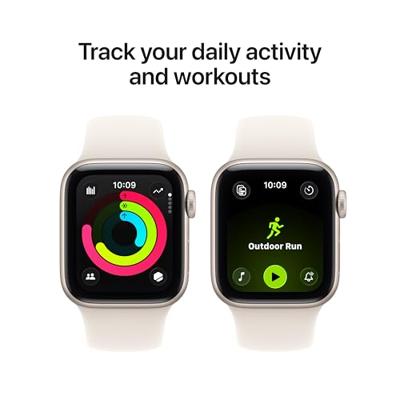 Apple Watch SE 3 GPS - 40 mm - Starlight aluminium kast - Starlight sportband - M/L - thumbnail