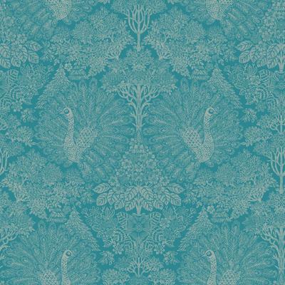 Dutch Wallcoverings Behang Escapade Pauw Groen/Blauw A222-14