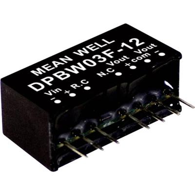 MEAN WELL DPBW03F-15 DC/DC-convertermodule 100 mA 3 W Aantal uitgangen: 2 x Inhoud 1 stuk(s)