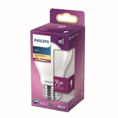 Philips LED 76325100 LED-lamp Energielabel E (A - G) E27 Peer 8.5 W = 75 W Warmwit (Ø x h) 6 cm x 150 mm 1 stuk(s)