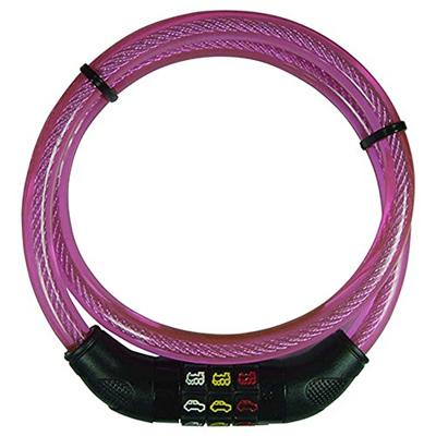 Security Plus CSL80Pink Kabelslot Pink Cijferslot met symbolen