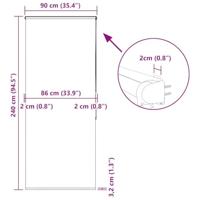 Doucherolgordijn met cassette 90x240 cm stofbreedte 86 cm - thumbnail