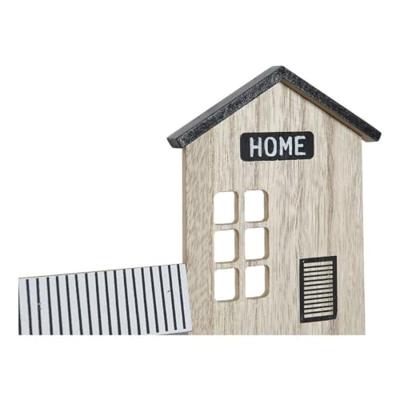 Planken DKD Home Decor Kapstok 39 x 9 x 27 cm Zwart Bruin Wit Hout MDF