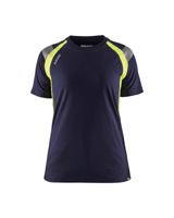 Blåkläder Dames T-shirt Visible 34021030 | Marine/High-Vis Geel | Maat XXL - 7330509742365 - thumbnail
