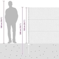 VidaXL Hek met paal zilver 1,5 x 10 m staal - thumbnail