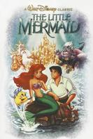 T-Shirt met Korte Mouwen The Little Mermaid Classic Poster Wit Unisex - Maat: L - thumbnail