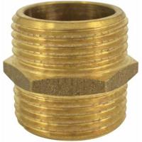 Messing dubbele nippel met buitendraad 1 1/4 inch - thumbnail