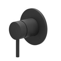 Afbouwdeel IVY Bond Inbouw douchemengkraan Met Ronde Rozet Mat Zwart PED - thumbnail