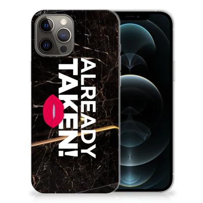 iPhone 12 Pro Max | Siliconen hoesje | met naam Already Taken Black
