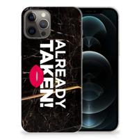 iPhone 12 Pro Max | Siliconen hoesje | met naam Already Taken Black - thumbnail