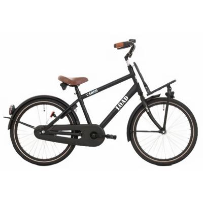 Bikefun Kinderfiets load 20 inch met remnaaf - mat zwart