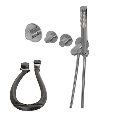 Brauer Chrome carving inbouw - douchegarnituur - 3 carving knoppen - handdouche staaf 1 stand - chroom 5-CE-095 Brauer Chrome carving inbouw - douchegarnituur - 3 carving knoppen - handdouche staaf 1 stand - chroom 5-CE-095