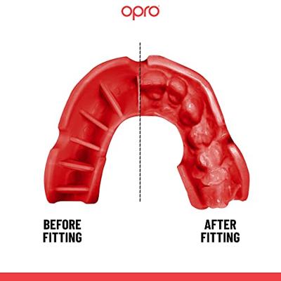 Opro 790007 Silver Superior Fit Mouthguard - Black-Red - SR