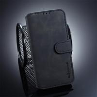 DG. MING Retro olie kant horizontale Flip Case voor Galaxy S10 E met houder & kaartsleuven & portemonnee (zwart) - thumbnail