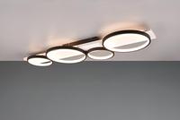 Trio Leuchten Plafondlamp Medera 4 lichts L 100 cm wit zwart - thumbnail