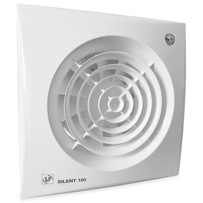 S en P Silent 100 CDZ badkamerventilator met instelbare nalooptimer en bewegingsmelder wit