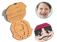 Tandendoosje met naam - Kapitein haak - Hout - thumbnail