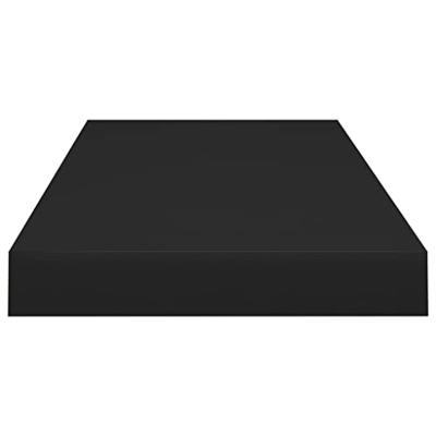 Wandschap zwevend 60x23,5x3,8 cm MDF zwart - thumbnail