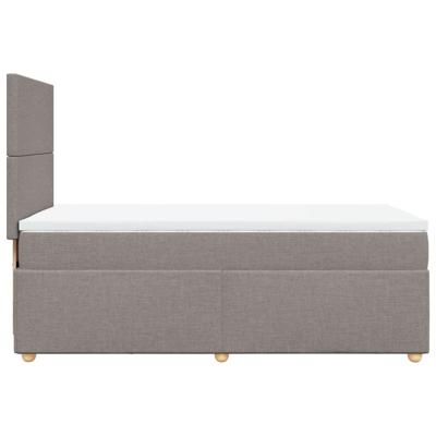 Boxspring met matras stof taupe 120x200 cm