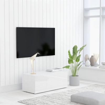 vidaXL Tv-meubel 80x34x30 cm spaanplaat hoogglans wit vidaXL Tv-meubel 80x34x30 cm spaanplaat hoogglans wit