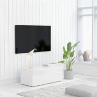 vidaXL Tv-meubel 80x34x30 cm spaanplaat hoogglans wit - thumbnail
