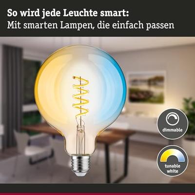 29161 Paulmann Home LED-lamp E27 Energielabel: G (A - G) 7.5 W Warmwit tot koudwit Goud 29161 Paulmann Home LED-lamp E27 Energielabel: G (A - G) 7.5 W Warmwit tot koudwit Goud