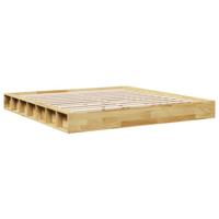 Bedframe zonder matras 200x200 cm massief hout eiken - thumbnail