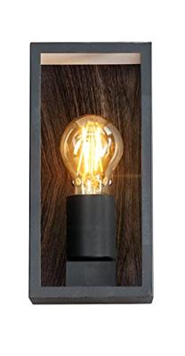 ECO-Light KARO 1100112 Buitenlamp (wand) E27 Zwart, Hout