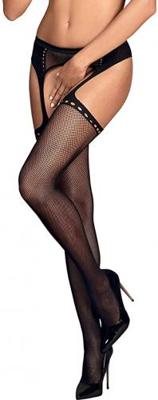 Kousen met jarretels Obsessive E30854 Zwart S/M/L