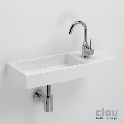 Clou Mini Wash Me fontein 56x24cm kraangat rechts Keramiek Wit CL/03.03236