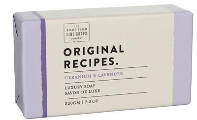 Scottish Fine Soaps Luxury Soap Bars Original Recipes - Geranium & Luxury Soap 220gr