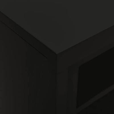 Roldeurkast 90x40x90 cm staal zwart