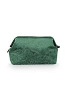 Pip Studio Pip Cosmetic Purse Extra Large Velvet Quilted Green 30x20.7x13.8cm - thumbnail