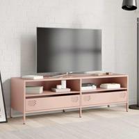 Tv-meubel 135x39x43,5 cm koudgewalst staal roze - thumbnail