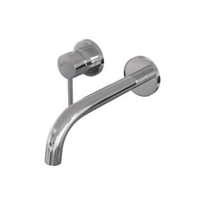 Brauer Chrome Edition Inbouw Wastafelmengkraan met Gebogen Uitloop en Rozetten Model A2 Chroom