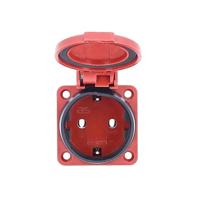 AS Schwabe 45080 Stopcontact (inbouw) IP54 Rood - thumbnail