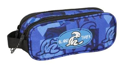 Pennenetui met 2 vakken El Niño Roller Blauw Zwart 21 x 8 x 6 cm