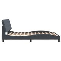 Bedframe zonder matras 160x200 cm fluweel donkergrijs - thumbnail