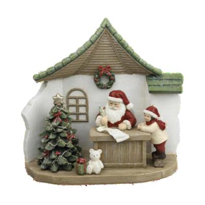 Kerstversiering DKD Home Decor Hars Kerstman (19 x 9,5 x 18 cm) (2 Stuks)