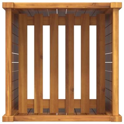 Plantenbak met voering 42x42x100 cm massief acaciahout