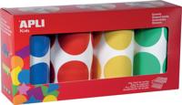 Apli Kids stickers XL cirkels, diameter 45 mm, doos met 4 rollen in 4 kleuren - thumbnail