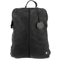 Juscha JU-48203 Rugzak Roberto Romano CAPRI Zwart, Echt Leer 24x38x8cm - thumbnail