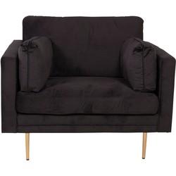 Nohr Fauteuil 'Tylan' Velvet, kleur Zwart