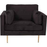 Nohr Fauteuil 'Tylan' Velvet, kleur Zwart - thumbnail