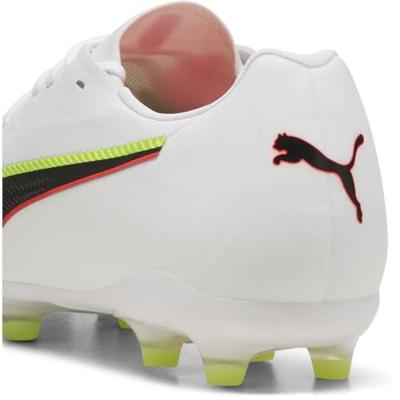 PUMA King 20 Match Gras / Kunstgras Voetbalschoenen (MG) Wit Felrood Neongeel PUMA King 20 Match Gras / Kunstgras Voetbalschoenen (MG) Wit Felrood Neongeel