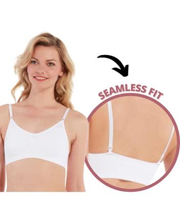 Magic BH zonder beugels - comfort bra spaghetti -Naadloos BH Topje - Uitneembare pads - M - Wit