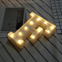 Alfabet F Engelse letter vorm decoratieve licht droge batterij aangedreven warm wit staande opknoping LED vakantie licht - thumbnail