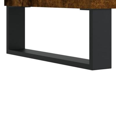 Hoge kast 57x35x90 cm bewerkt hout gerookt eikenkleurig