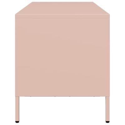 Tv-meubel 101,5x39x43,5 cm koudgewalst staal roze