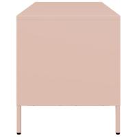 Tv-meubel 101,5x39x43,5 cm koudgewalst staal roze - thumbnail